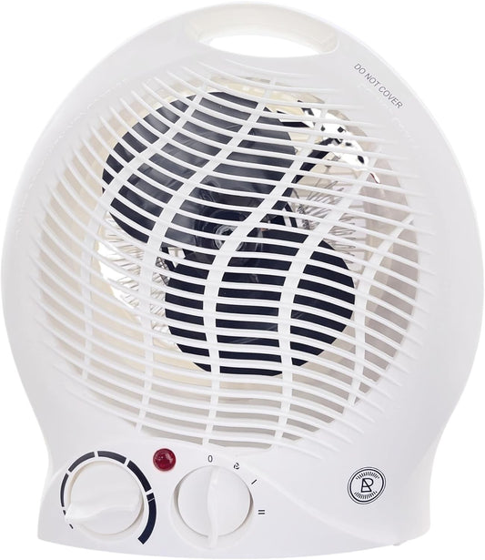 230V Fan Heater Portable Electric Hot Warm With 2 Heat Settings Overheat Protection