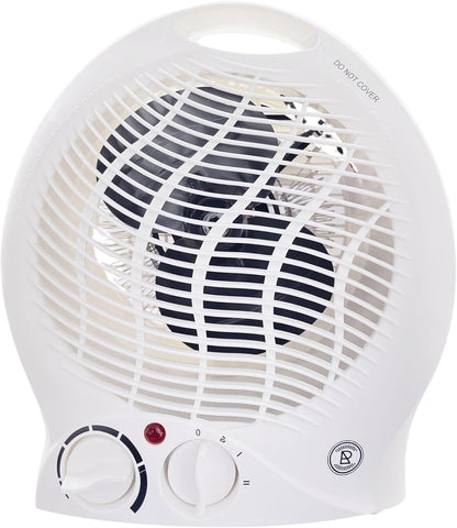 230V Fan Heater Portable Electric Hot Warm With 2 Heat Settings Overheat Protection