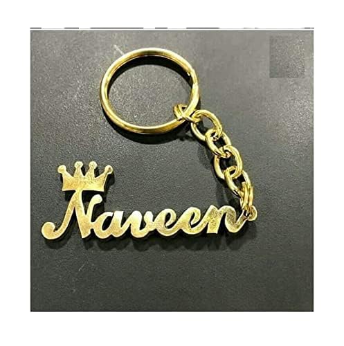 Custom single Name keychain – Personalized Gold Name keychain  for Lovers