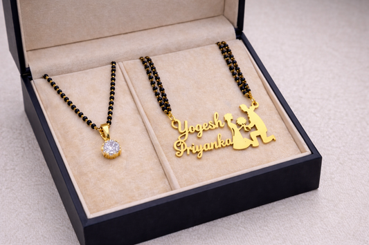 Custom couple Name mangalsutra – Combo mangalsutra  or diamond layer