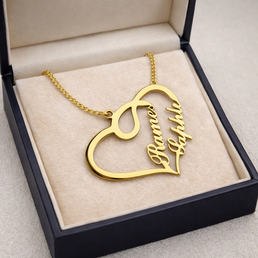 CUSTOMIZED / Personalised couple NAME pendnat