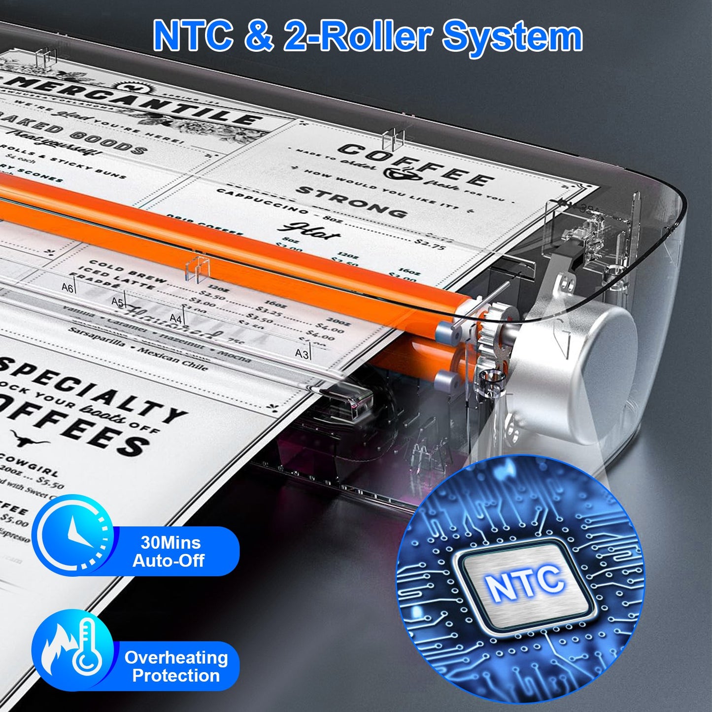 1Pc 13Inch Laminator Machine Hot And Cold Mode A4 Personal Thermal Laminator With ABS Function 60S Warm Up Time 30Mins Auto Off For Home Office School Business