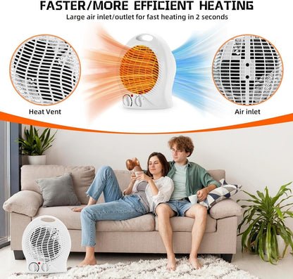 230V Fan Heater Portable Electric Hot Warm With 2 Heat Settings Overheat Protection